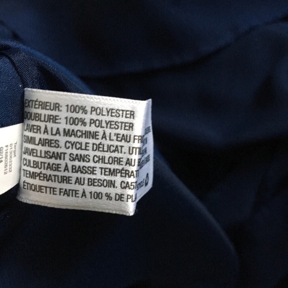 Tevolio Navy chiffon halter gown with pockets - Picture 16 of 17